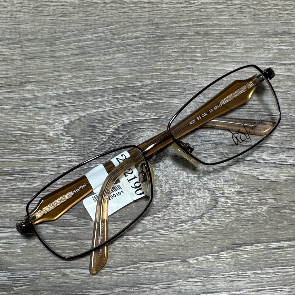 Roberto Steffani RS 03 COL 10 Eyeglass Frames Bronze Brown Rectangular 57-15-135